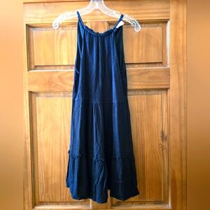 Dee Elly Womens Black Sleeveless Tiered Midi Dress Sz XXS